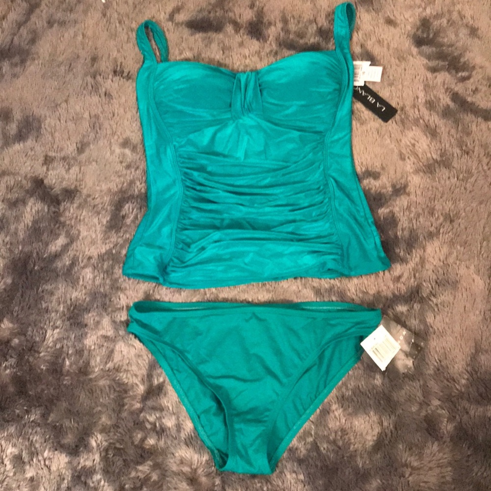 La Blanca emerald green tankini set 10 NWT